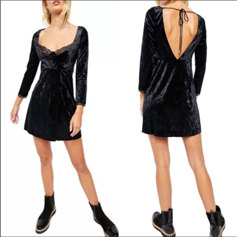 NWT Free people kat velvet mini dress
